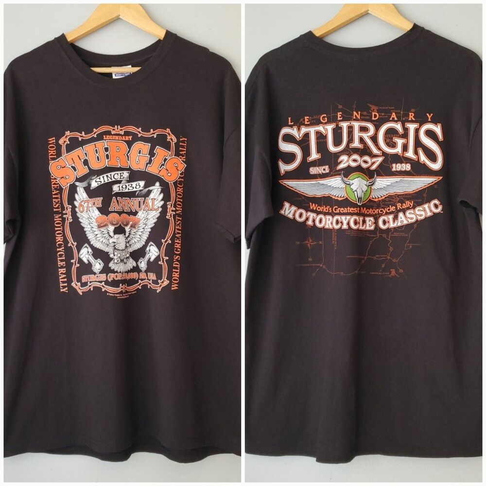Harley Davidson Legendary Sturgis 67th Annual Bike Rally 2007 SD, USA T Shirt XL